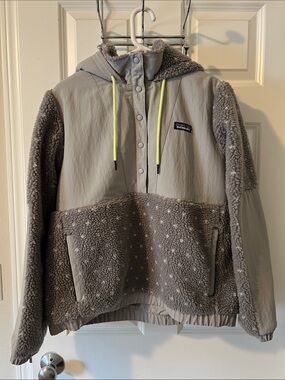 Patagonia Shell Grey Retro Fleece Hoodie -M